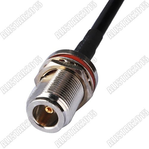 N Type Male to N Jack Female Bulkhead O-Ring Pigtail Coaxial Cable RG58 1Meter - Picture 3 of 3