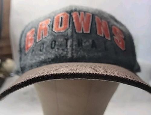 Cleveland Browns NFL Hat Cap Hook & Loop Strapback Gray Annco Wool blend - Picture 2 of 9
