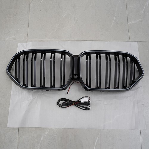 1x LED Lights Car Front Mesh Grille Grill Double Line For BMW X6 G06 2019-2023 - Picture 3 of 14