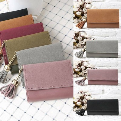 ladies trifold purse