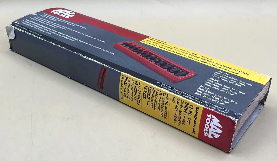 MAC TOOLS SMMDMP126PT 12-PC. 1/4" DRIVE METRIC MAGNETIC IMPACT SOCKE (MVP028537) - Image 3 of 3