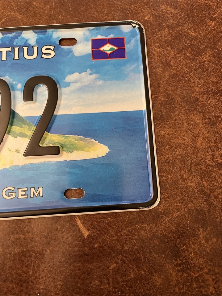 St Eustatius License Plate Dutch Caribbean Rental Car pop 3,100 Tag R