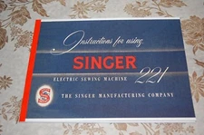Rare Deluxe-Edition Instruction Manual, Singer Featherweight 221 Sewing Machine.