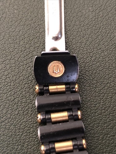 Bulova bracciale nero e giallo vintage - Foto 9 di 9