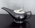 Vintage Red Wing Pottery Lotus Pattern Bronze Teapot