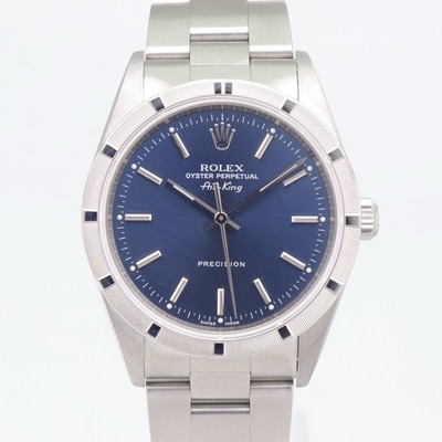 Rolex Air King 34mm Ref. 14010 Blue Dial Box and Papers