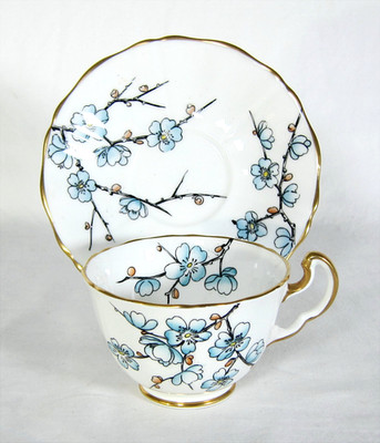 ADDERLEY ''Chinese Blossom'' Pattern Demitasse Cup + Saucer