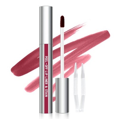 Cilrofelr Peel Off Lip Liner Stain, Long Wear Tattoo Lip Liner with Tweezer,