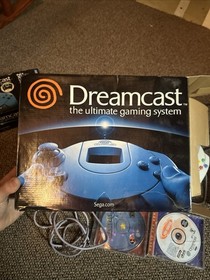 Sega Dreamcast Console CIB 2 Controls, 2 Games & Web Browser Tested Working