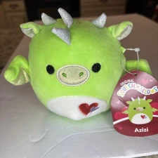Original Squishmallows 4" Azizi The Valentines Day Dragon