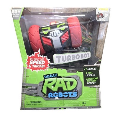 Really RAD Robots Turbo Bot RC & Voice Control Robot Toy Moose Toys Red New Rare