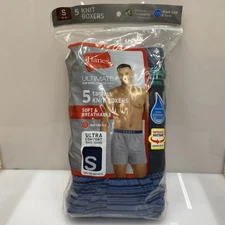 Hanes Ultimate Boxer Shorts Tagless Men's 5 pack Classic Soft Cool Comfort Sz S