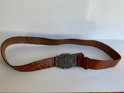 Vintage National Scout Jamboree 1910-1985 Metall Gürtelschnalle & Gürtel - Größe 40