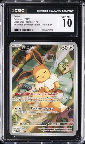 2025 POKEMON BLACK STAR PROMOS - PRISMATIC EVOLUTIONS ETB EEVEE CGC 10 GEM MINT