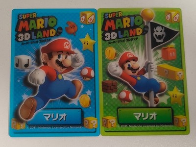 Super Mario 3D Land 2011 Nintendo Japan Trading Card Set of 2 Flagpole eb396