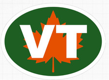 STICKER Vermont VT skiing New England mountains winter foilage USA maple syrup