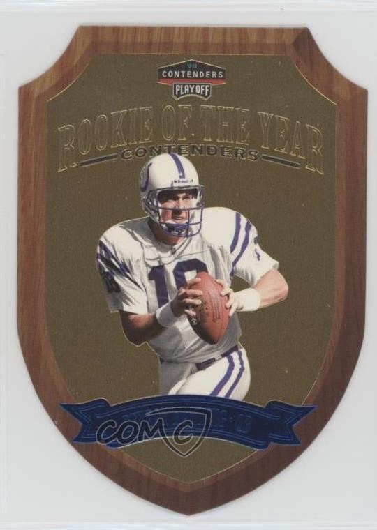 1998 Playoff Contenders Rookie of the Year Peyton Manning #4 RC HOF 0q3