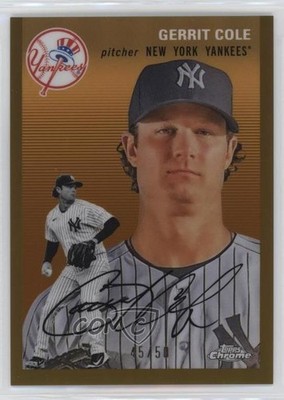 2023 Topps Chrome Platinum Anniversary Gold Refractor 45/50 Gerrit Cole 14sd