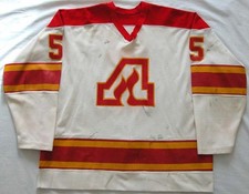 Brad Marsh 1978-79 Atlanta Flames game used worn rookie jersey photomatched NHL