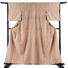 Yuki Tsumugi body length 159 cm long 65cm 25.59 in pure silk gem Used BUYS-0