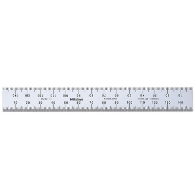 MITUTOYO 182-111 Rigid Rule,SS,150 x 19mm,1mm,0.5mm 4CGU9