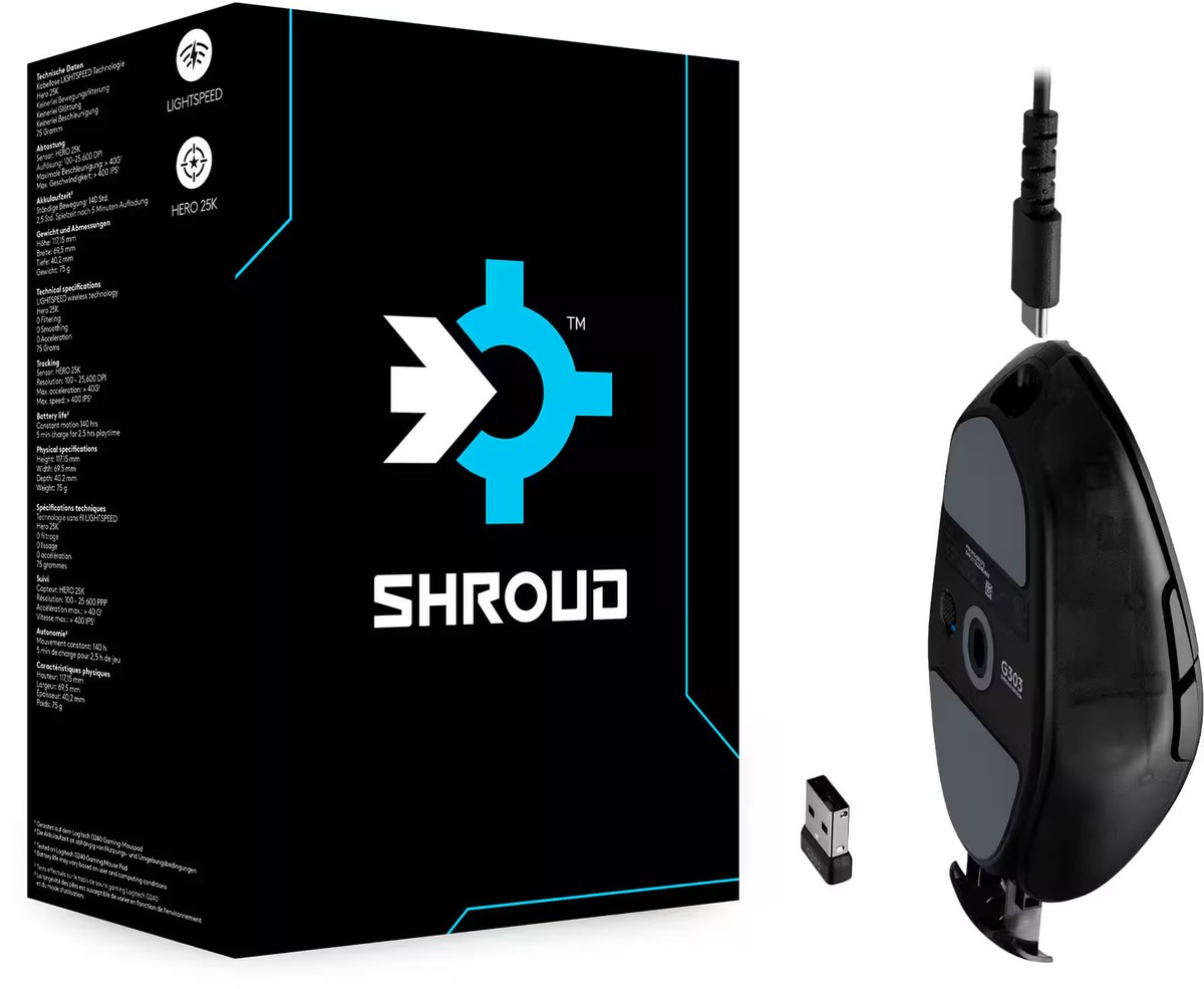 【新品】Logicool G303SH shroud edition Logitech G303 Shroud Edition Wireless Optical Gaming Mouse