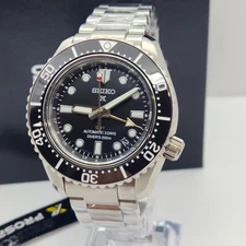 New Seiko Prospex SPB383J1 GMT Diver 200m Automatic 6R54 Black Dial And Bezel 