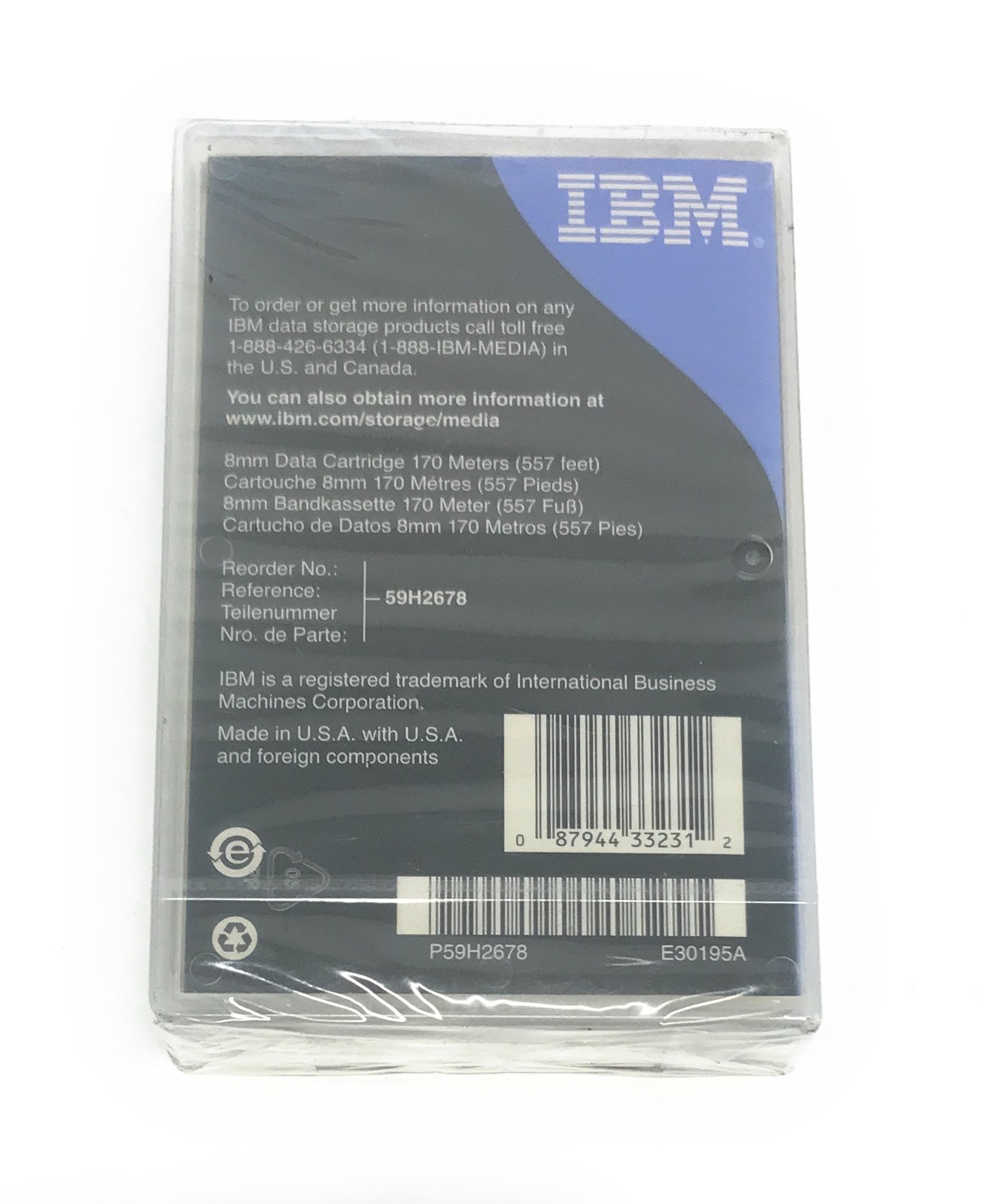 Lot of 6 NEW IBM 59H2678 8mm AME Data Cartridges Advanced Metal Evaporated