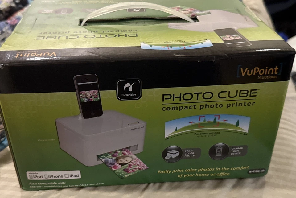 Vupoint Solutions Photo Cube Compact Photo Printer IP-P20-VP  - Image 3 of 4