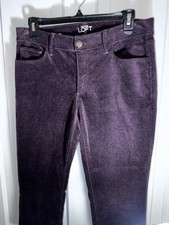 6/30 Ann Taylor LOFT Burgundy Modern Skinny Leg Corduroy Pants