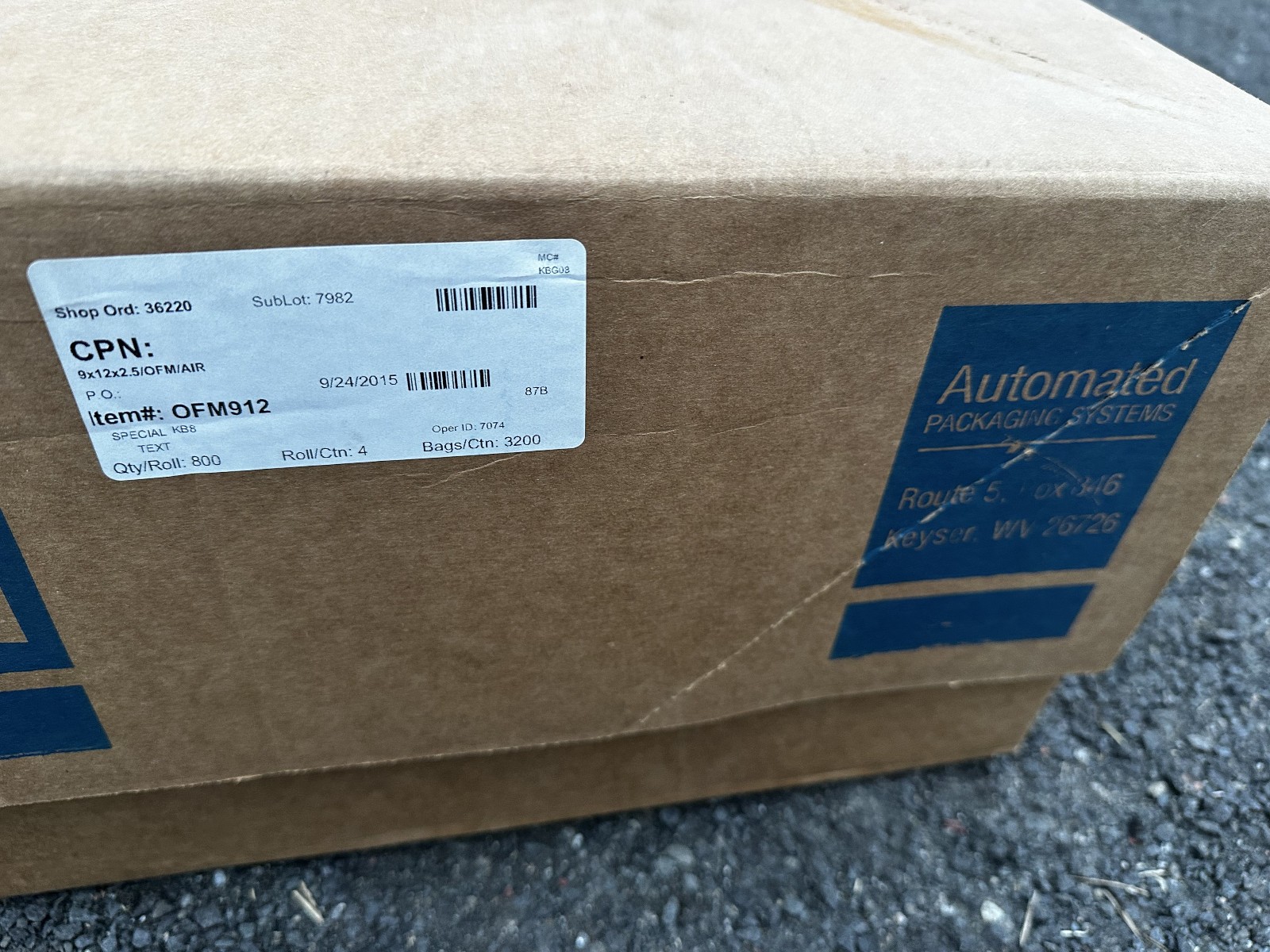 Autobag Poly Bags Bags 9 x 12x2.5  800ct per role (4)