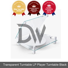 Transparent Turntable LP Player Turntable Black Express / Genuine