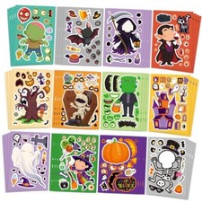 48 Sheets Halloween Stickers for Kids, Halloween Decorations, Halloween Party
