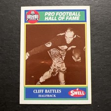 1990 Swell Pro Football Hall of Fame - Cliff Battles #63 (RC)