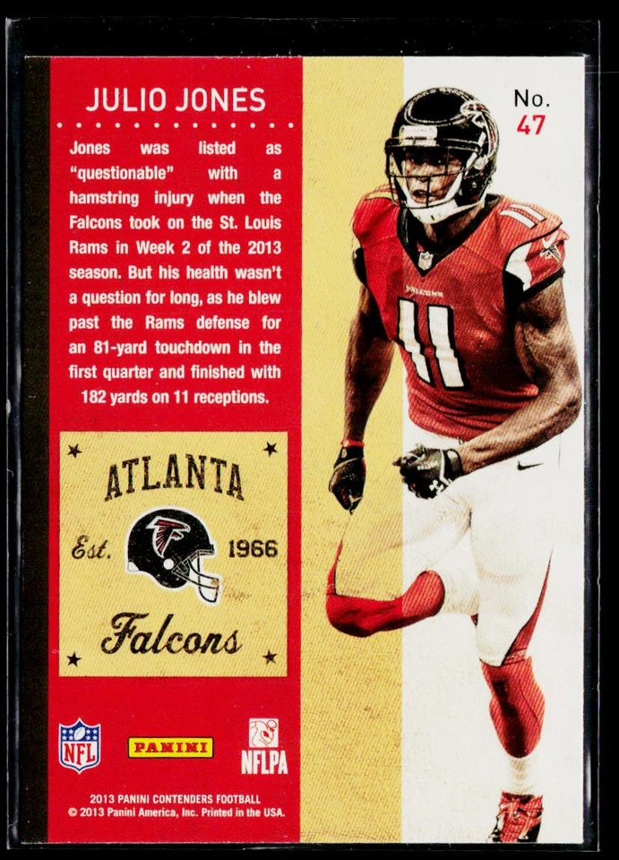 2013 Panini Contenders #47 Julio Jones - Image 2 of 2