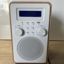 Tesco Wooden Tower DAB and FM clock radio. In Perfect Working Order.