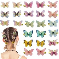 24 Pcs Butterfly Hair Clip, Cute Headwear Accessories, for Birthday Gift 