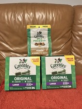 Greenies Bundle Dental Dog Treats Large Size And Peanut Butter Pill Pockets NEW