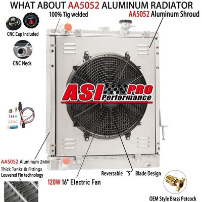 2-Row Radiator+Shroud Fan For 1999-04 Chevy/GMC W3500 W4500 Isuzu NPR/NQR 2000