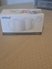 Cricut Blank White Ceramic Mugs, 2 Pk, 12 oz, New in Box
