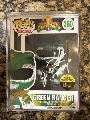 Funko Pop Television, Mighty Morphin, Power Rangers Green Ranger 360 Autograph