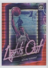 2020-21 Panini Donruss Optic Lights Out Red Pulsar Prizm Kevin Durant #8 10dw