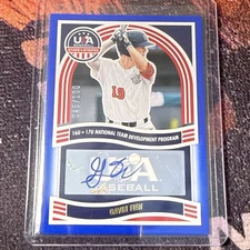 2024 Panini USA Stars & Stripes Gavin Fien Auto SP Blue /100 Rangers