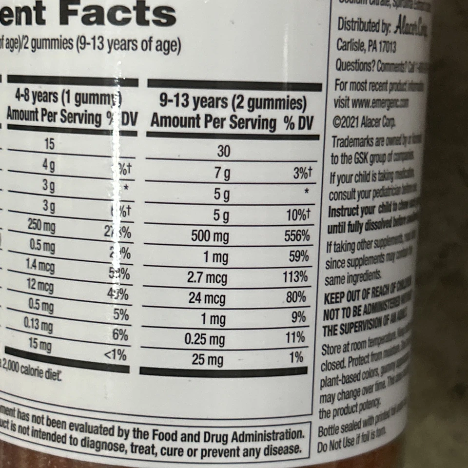 LOTE DE 2 Emergen-C Kidz Apoyo Inmunológico Diario Vit C 44CTBerry Bash Exp 03/2026 Foto 3 de 4