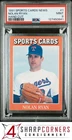 1991 ALLAN KAYE'S SPORTS CARDS NEWS MAGAZINE HAND CUT #1 NOLAN RYAN HOF PSA 9