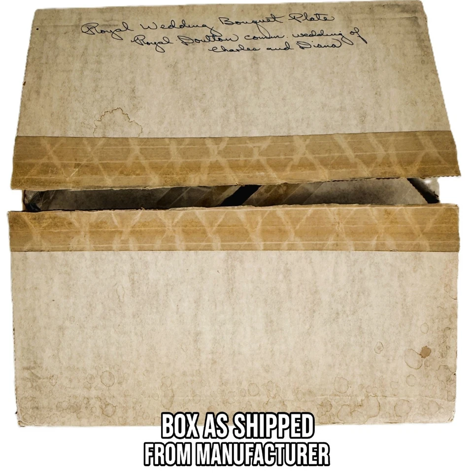 Plato de boda del príncipe Carlos Diana de Royal Doulton - Ramo 1981 sin usar, en caja completo Foto 4 de 4