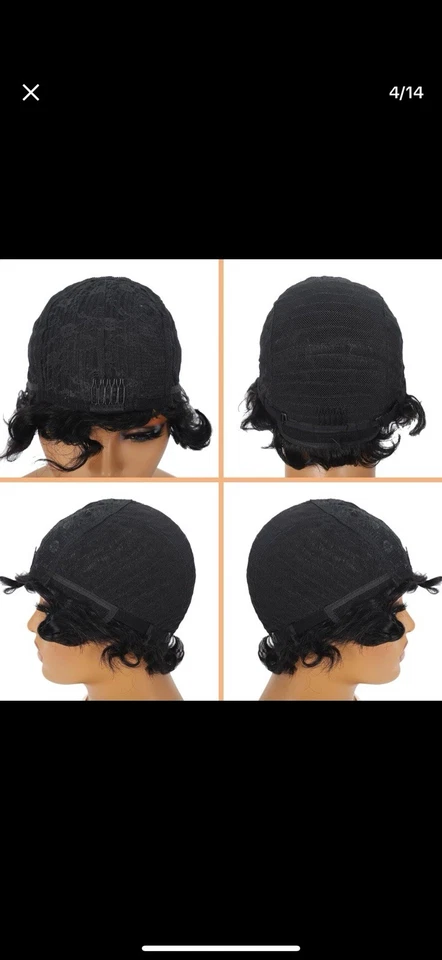 Cabello humano onda corta dedo Foto 4 de 4