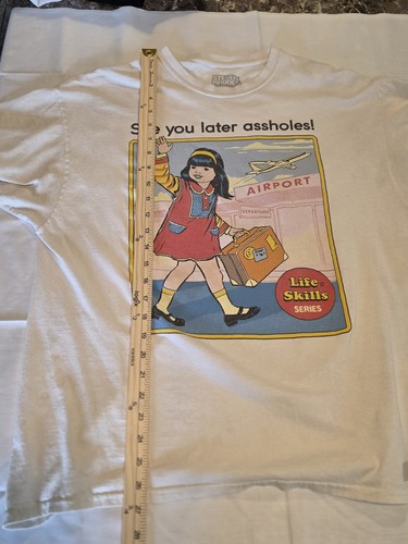 Steven Rhodes Life Skills Series Men's Graphic T-Shirt White Short Sleeve L 017 - Picture 6 of 6