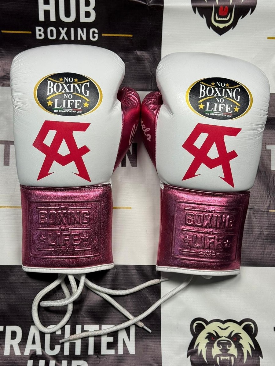 Custom Handmade Pink Boxing Gloves - No Boxing No Life - 100% Cow