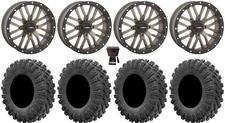 System 3 ST-3 Bronze 20" Wheels 35" MotoRavage Tires Kawasaki Teryx Mule